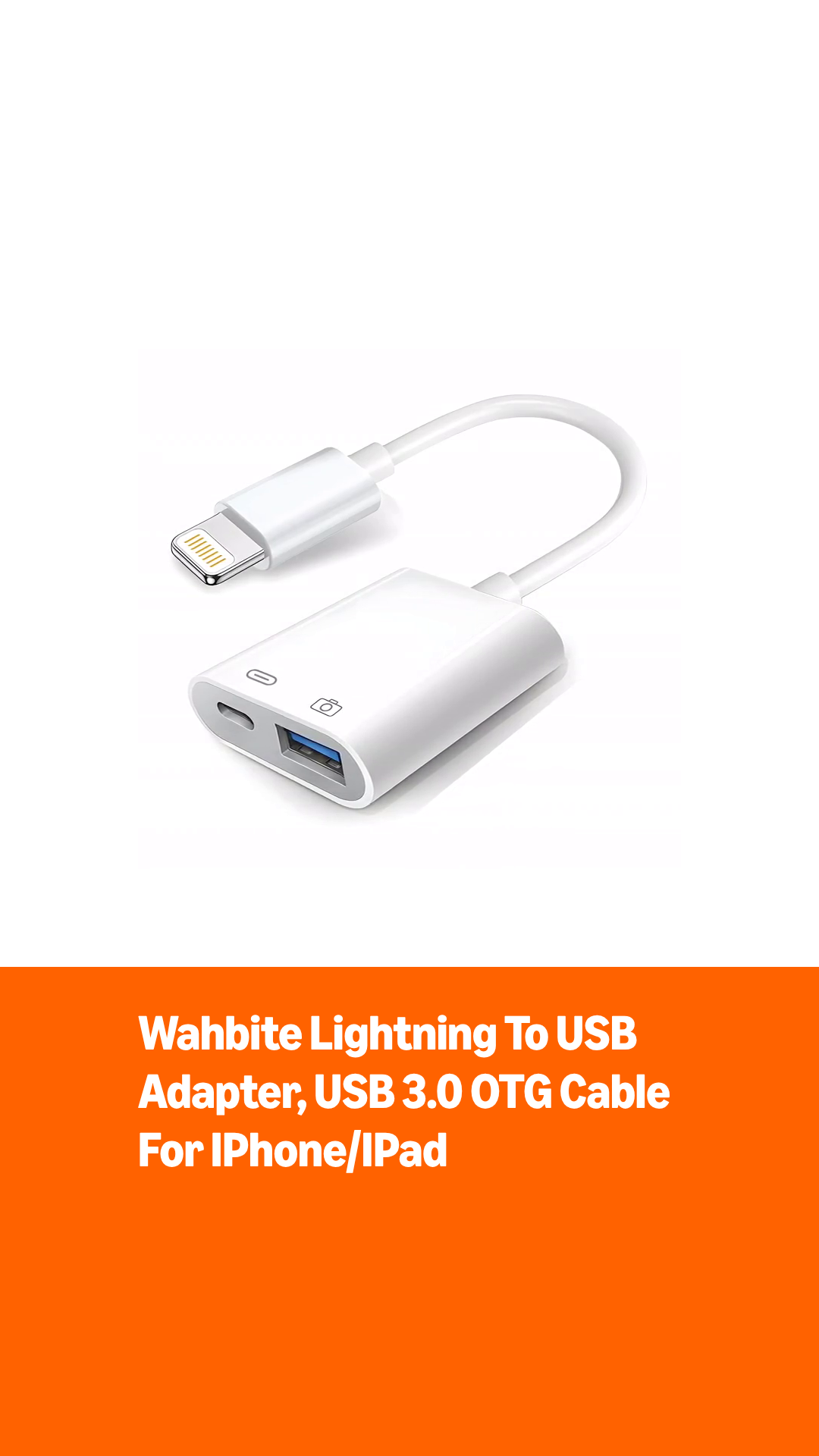 Amazon.com: Apple Lightning to USB Camera Adapter with Charging